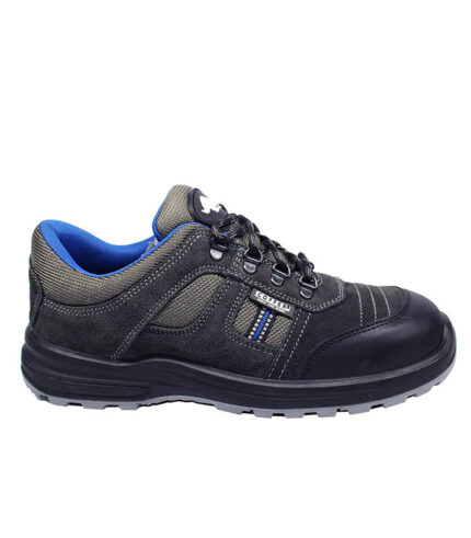 coffer safety m 1007 sporty safety shoe, suede leather upper, anti-skid sole design, 200j steel toe cap