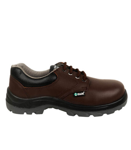 zain safety zm 05 safety shoe, isi marked, pu sole, 200j steel toe, scratch resistant, water and heat resistant, anti-skid sole