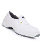 Allen cooper washable safety shoe AC 1442, micro-fibre upper, dd-pu sole, anti-skid, heat, water & oil resistant. Angle View